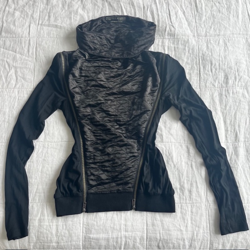 AllSaints Top w/ Brass Zippers + Cowl Neck – Rare, Size 4/6 Fit